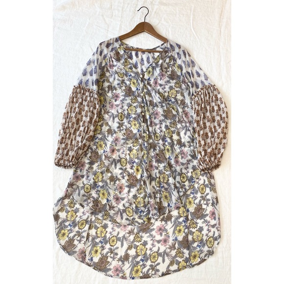 Free People Floral Boho Sheer Top - Picture 4 of 16